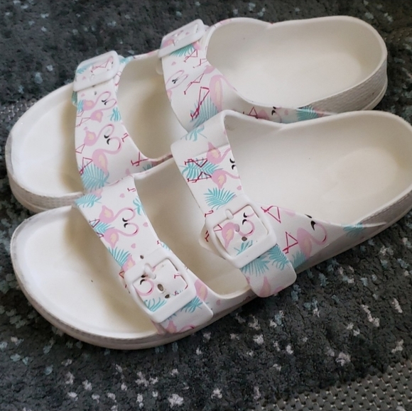 FUNKYMONKEY Women's Comfort Slides Double Buckle Adjustable EVA Flat Sandals - Picture 2 of 3